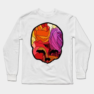 Flowery Skull Long Sleeve T-Shirt